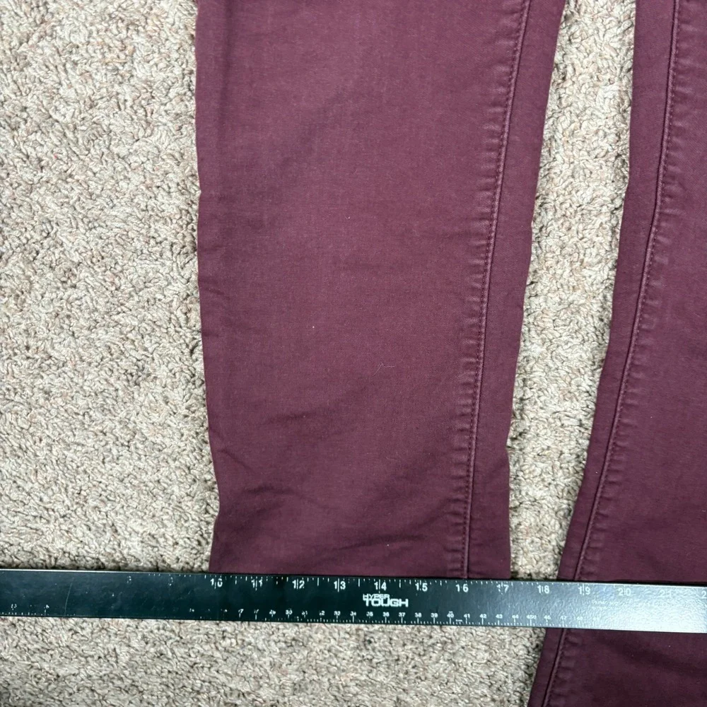 Banana‎ Republic Travel Jean Mens 34x32 Slim Fit Burgundy Maroon Cotton Stretch